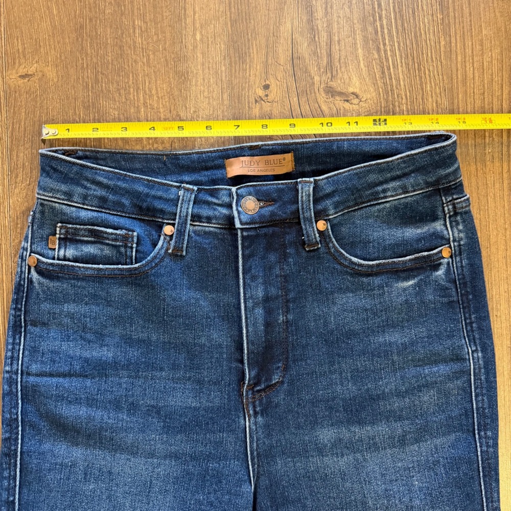Judy Blue Flare Jeans Dark Wash High Rise Stretch Denim Womens 9/29 Regular - Picture 9 of 16